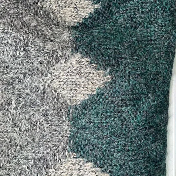 Valentino Uomo Mens Sweater Green Gray Size Medium Vintage Wool Mohair Nylon